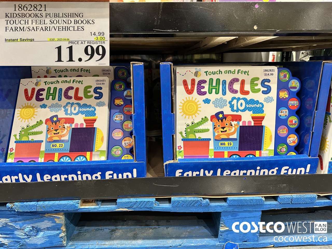 1862821 KIDSBOOKS PUBLISHING TOUCH FEEL SOUND BOOKS FARM/SAFARI/VEHICLES ($3.00 INSTANT SAVINGS EXPIRES ON 2025-04-06) $11.99