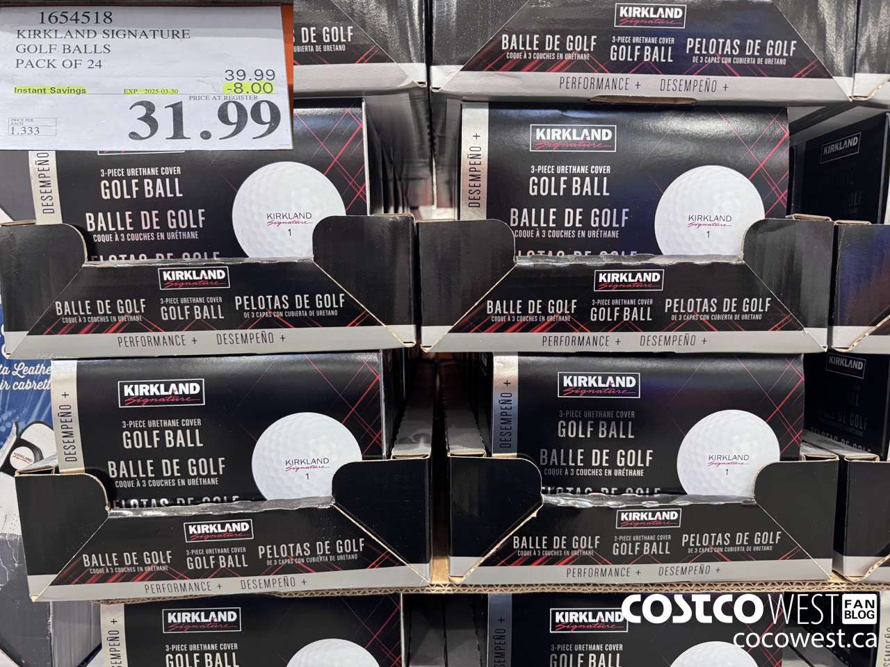 1654518 KIRKLAND SIGNATURE GOLF BALLS PACK OF 24 ($8.00 INSTANT SAVINGS EXPIRES ON 2025-03-30) $31.99