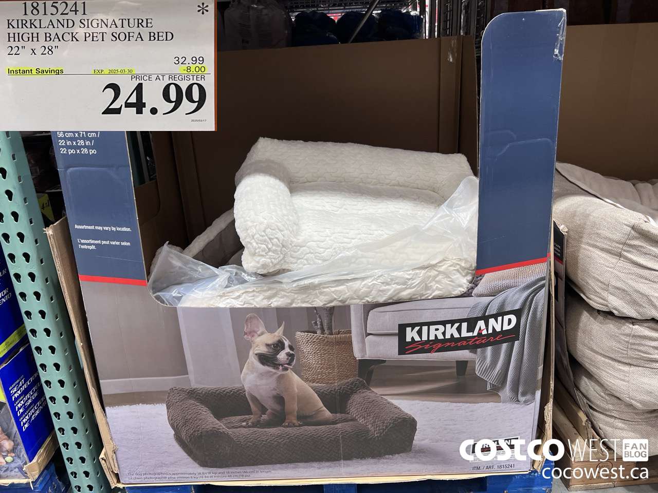 1815241 KIRKLAND SIGNATURE HIGH BACK PET SOFA BED 22