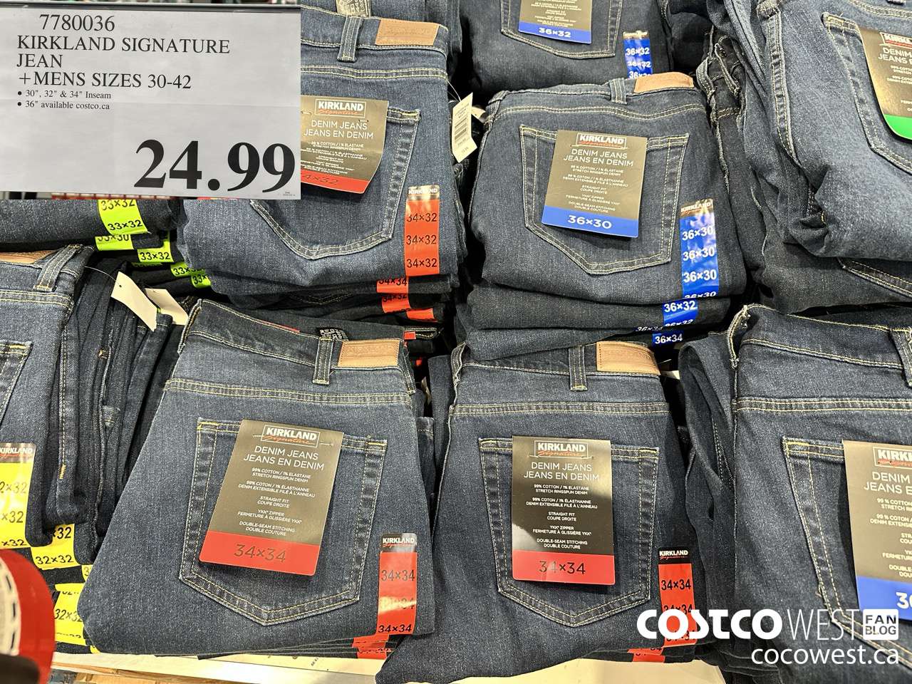 7780036 KIRKLAND SIGNATURE JEAN MENS SIZES 30-42 $24.99