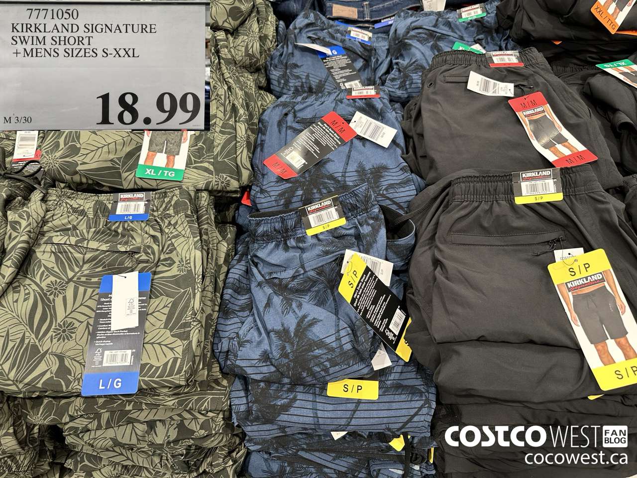 7771050 KIRKLAND SIGNATURE SWIM SHORT MENS SIZES S-XXL  $18.99