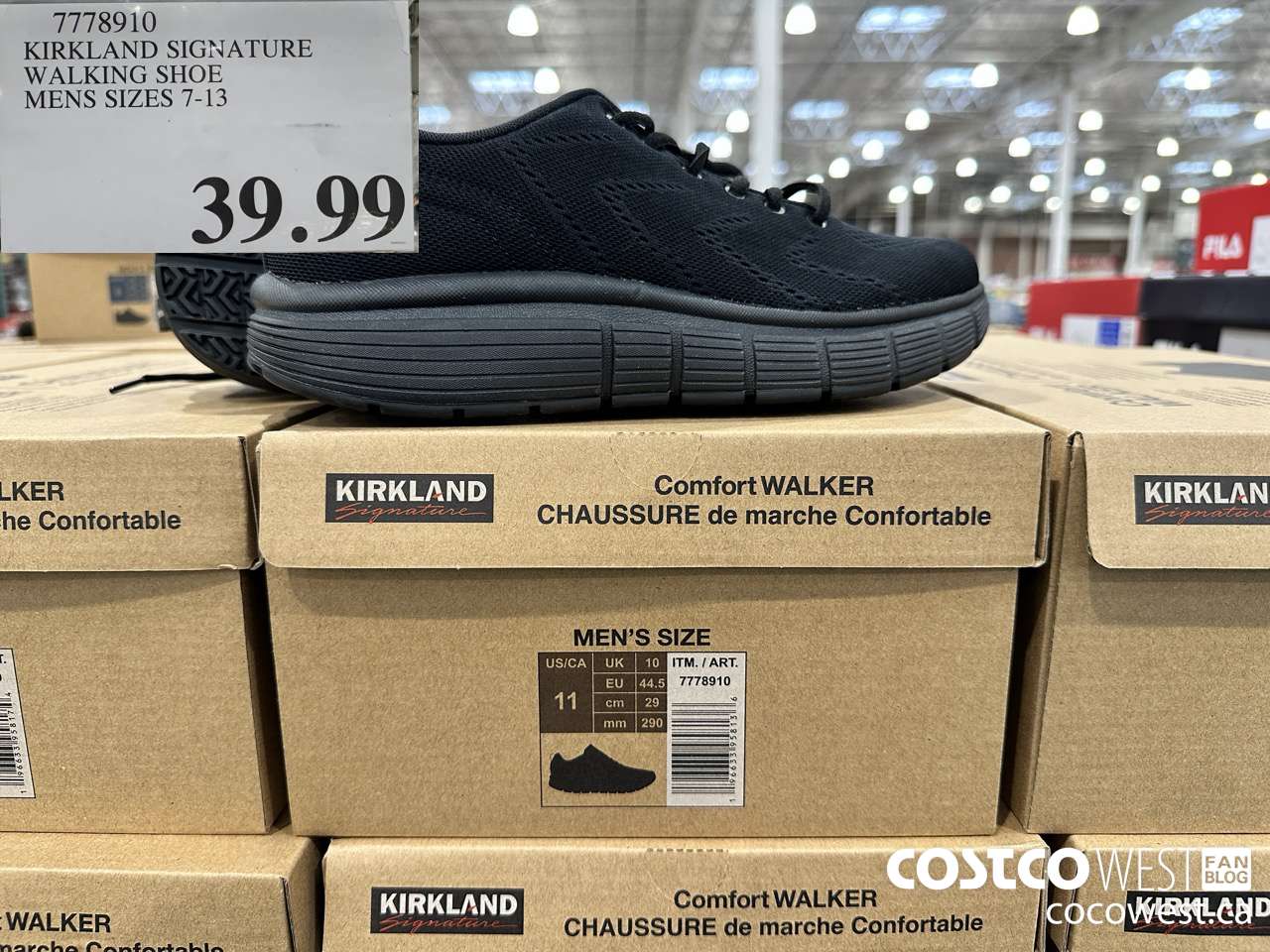 7778910 KIRKLAND SIGNATURE WALKING SHOE MENS SIZES 7-13 $39.99