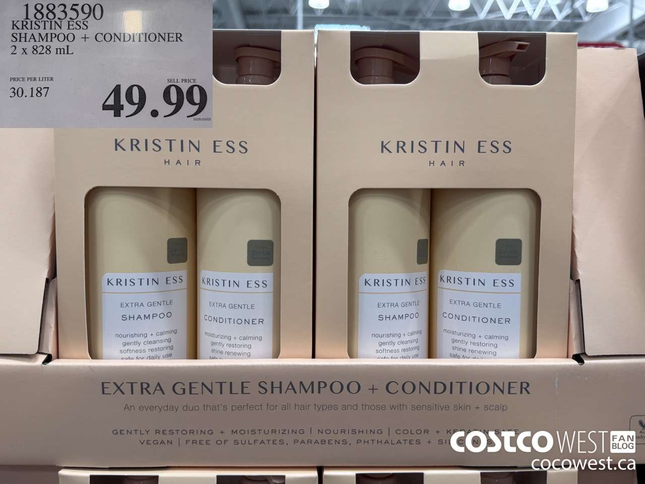 1883590 KRISTIN ESS SHAMPOO + CONDITIONER 2 X 828ML $49.99