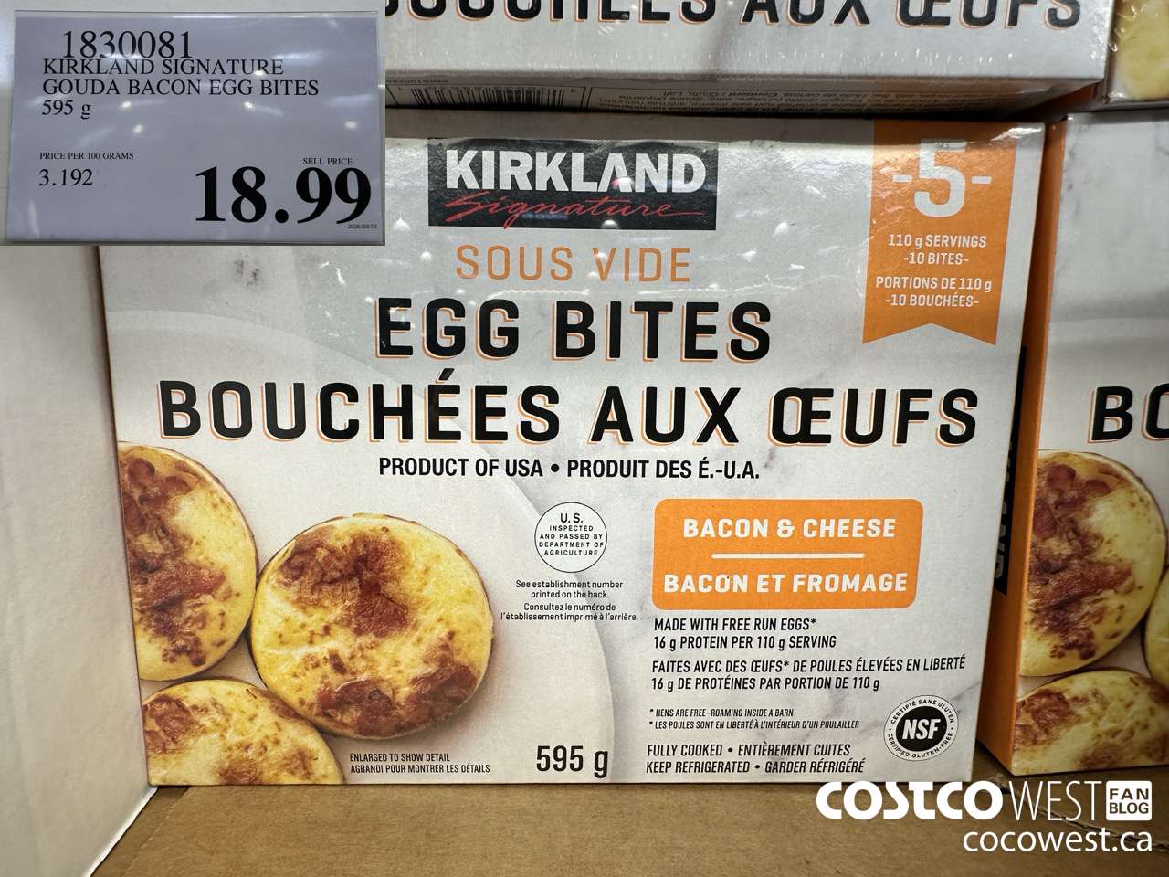 1830081 KS BACON & GOUDA EGG BITES 21 OZ $18.99