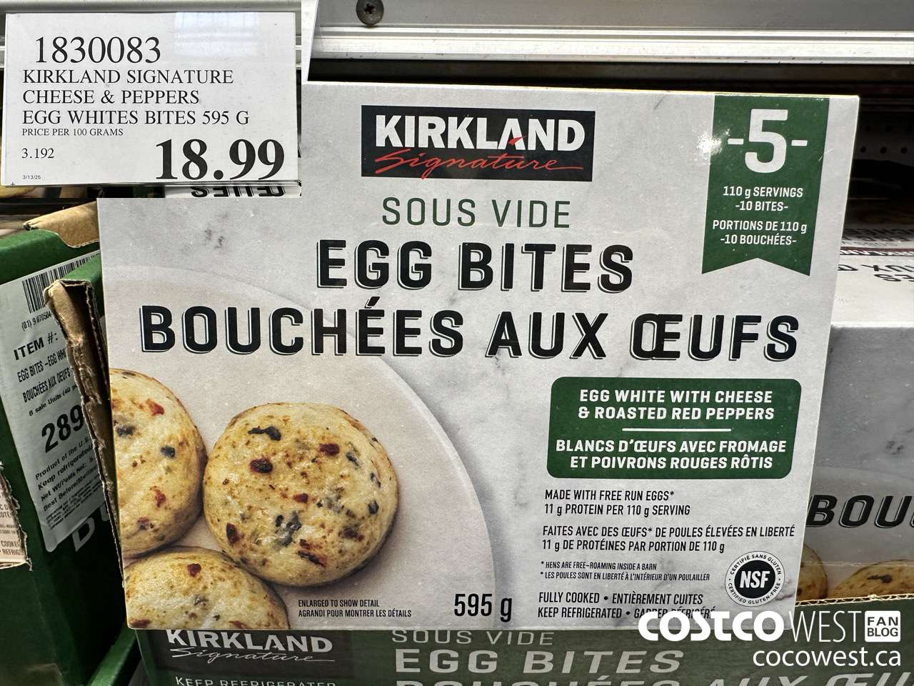 1830083 KS CHEESE & PEPPERS EGG WHITE BITES 595 G $18.99