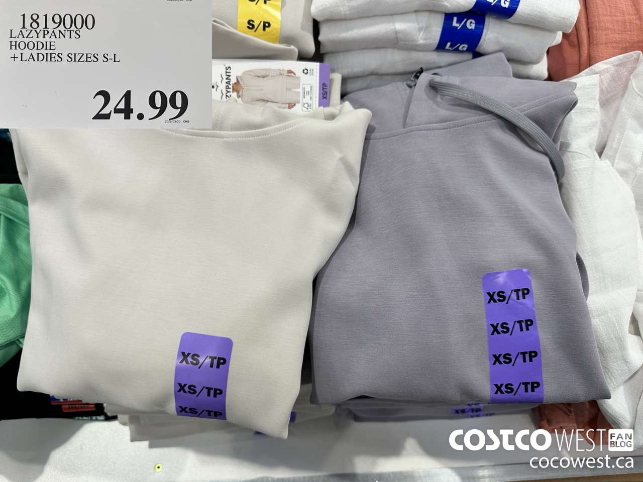 1819000 LAZYPANTS HOODIE LADIES SIZES XS-XL $24.99