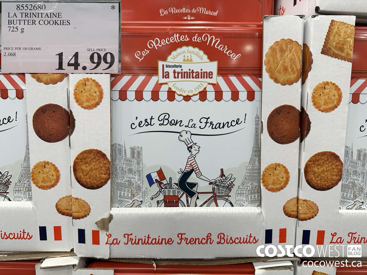 8552680 LA TRINITAINE BUTTER COOKIES 725G $14.99