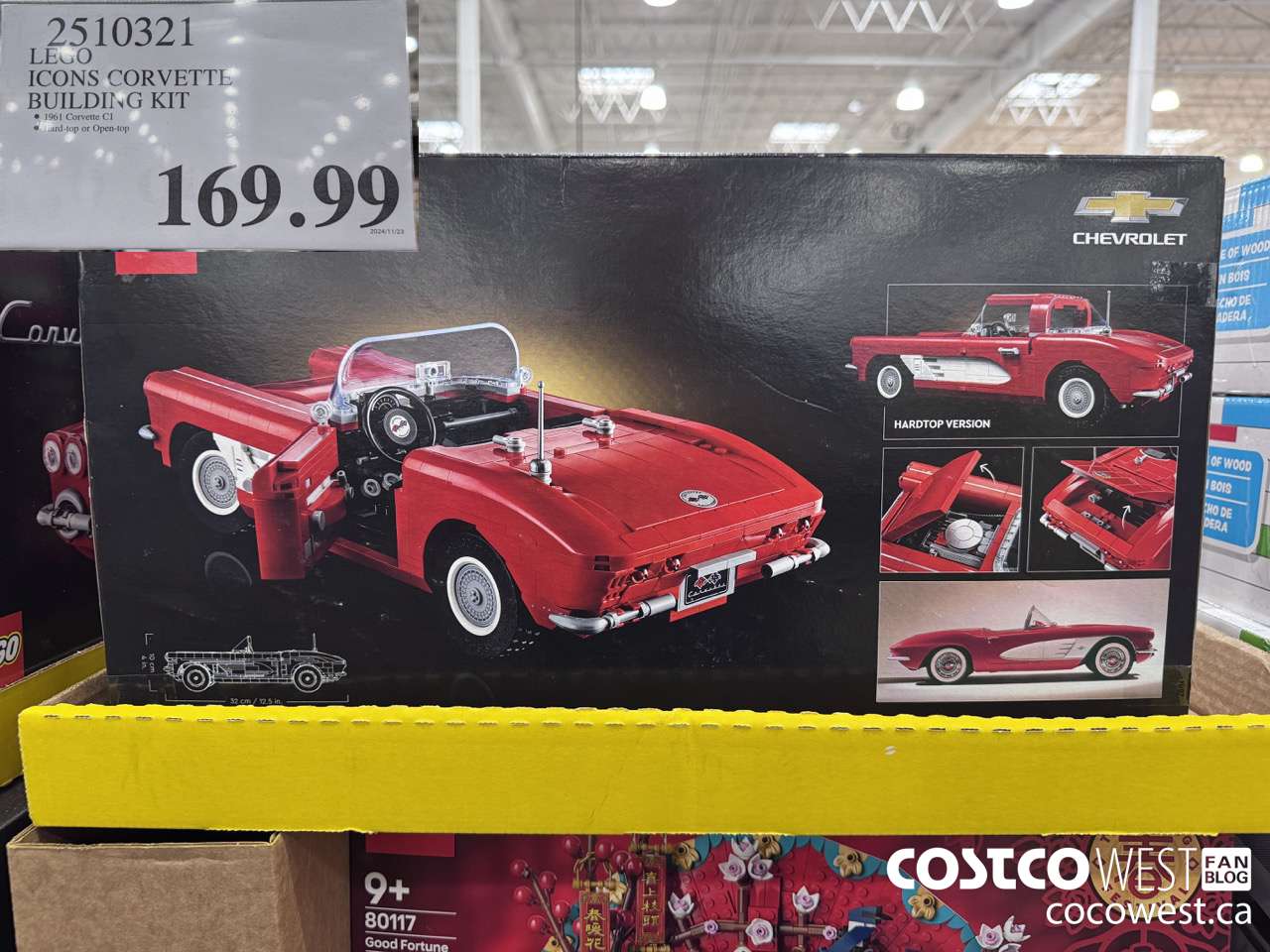 2510321 LEGO ICONS CORVETTE 10321 BUILDING KIT $169.99