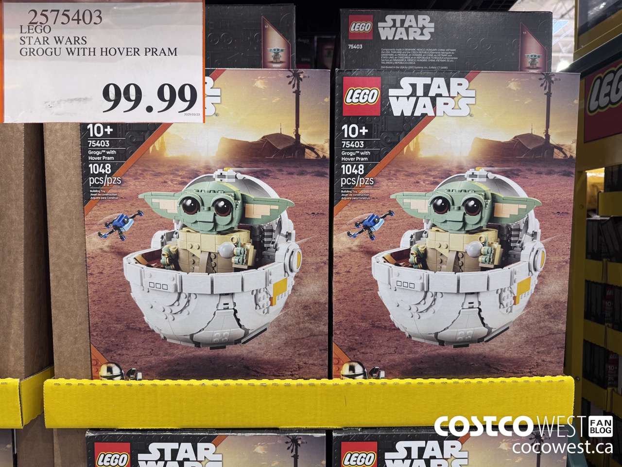 2575403 LEGO STAR WARS GROGU WITH HOVER PRAM $99.99