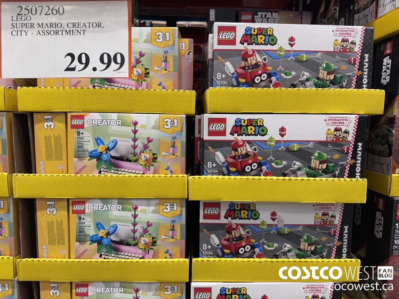 2507260 LEGO SUPEK MAIRIO, CREATOR, CITY - ASSORTMENT $29.99