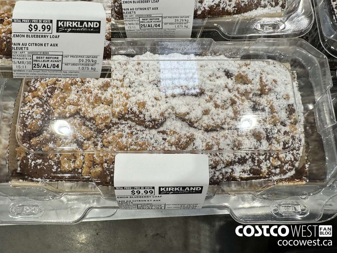 1918393 LEMON BLUEBERRY LOAF $9.99