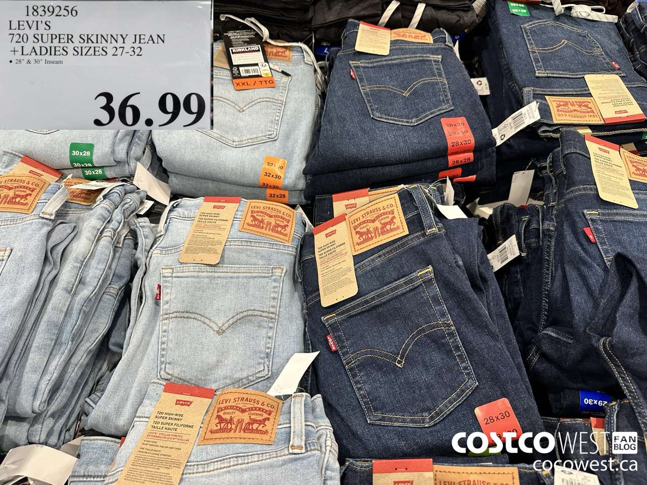 1839256 LEVI'S 720 SUPER SKINNY JEAN LADIES SIZES 27-32 $36.99