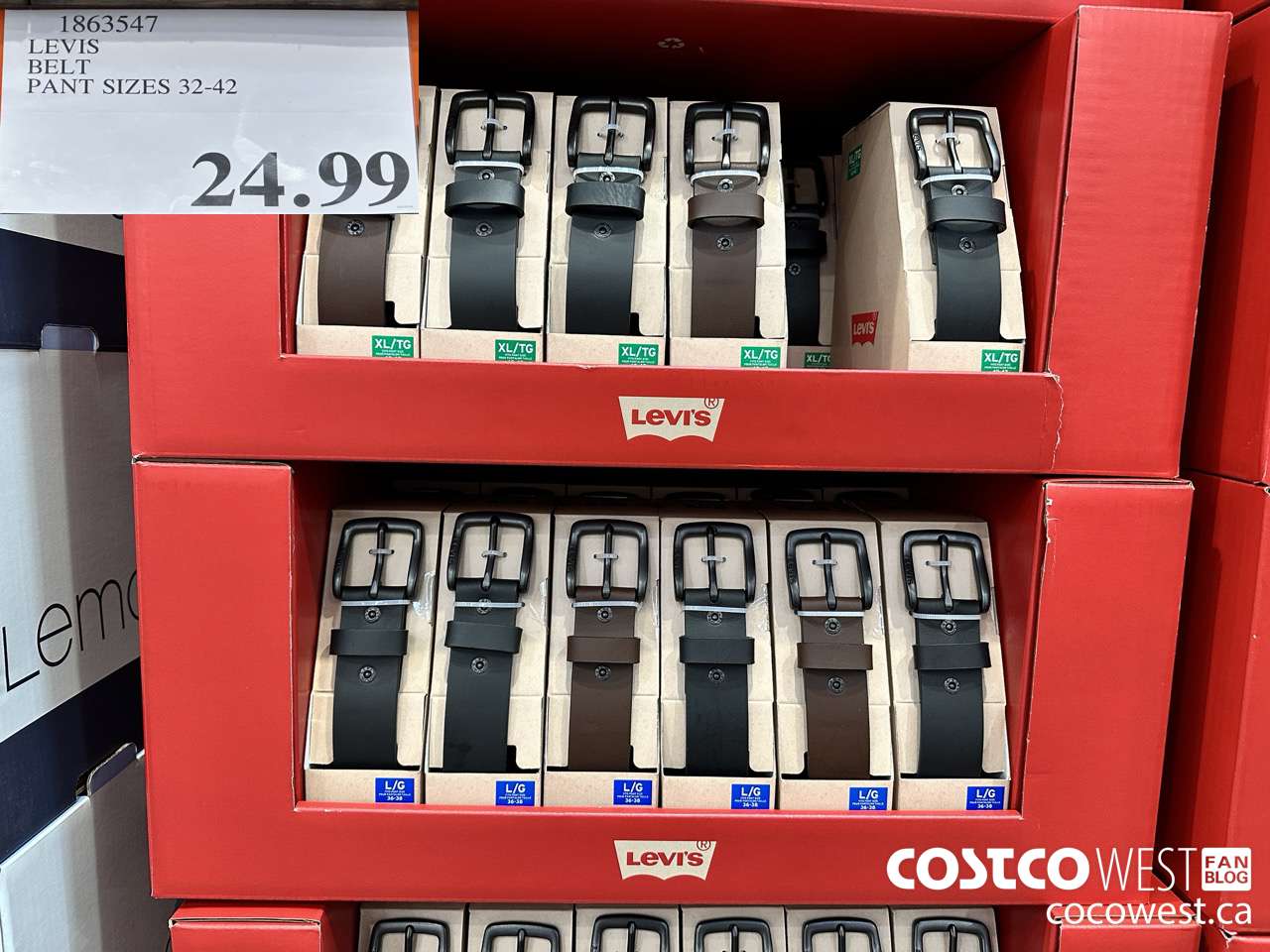 1863547 LEVIS BELT PANT SIZES 32-42 $24.99