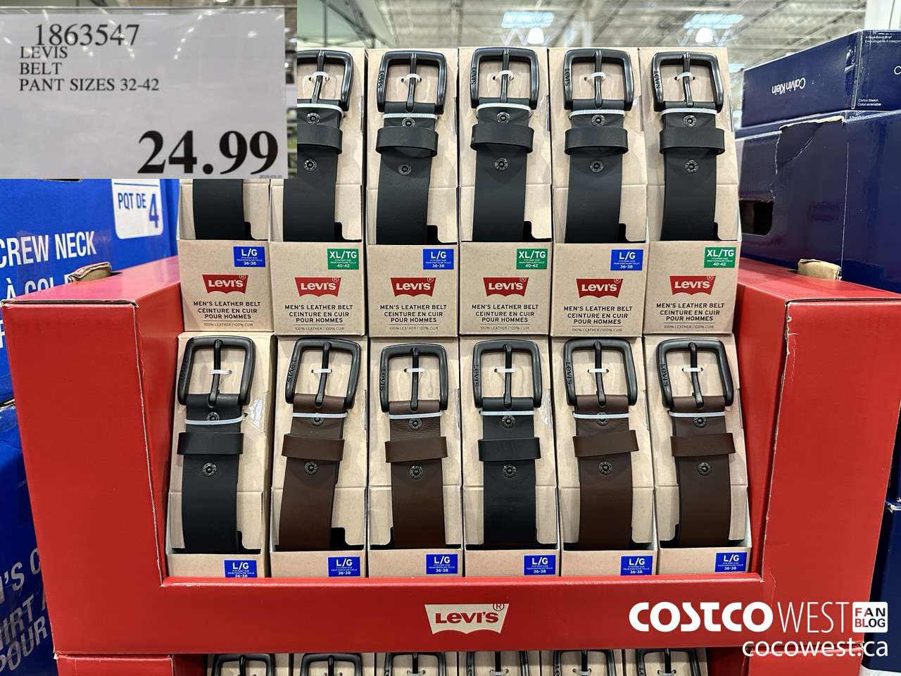 1863547 LEVIS BELT PANT SIZES 32-42 $24.99