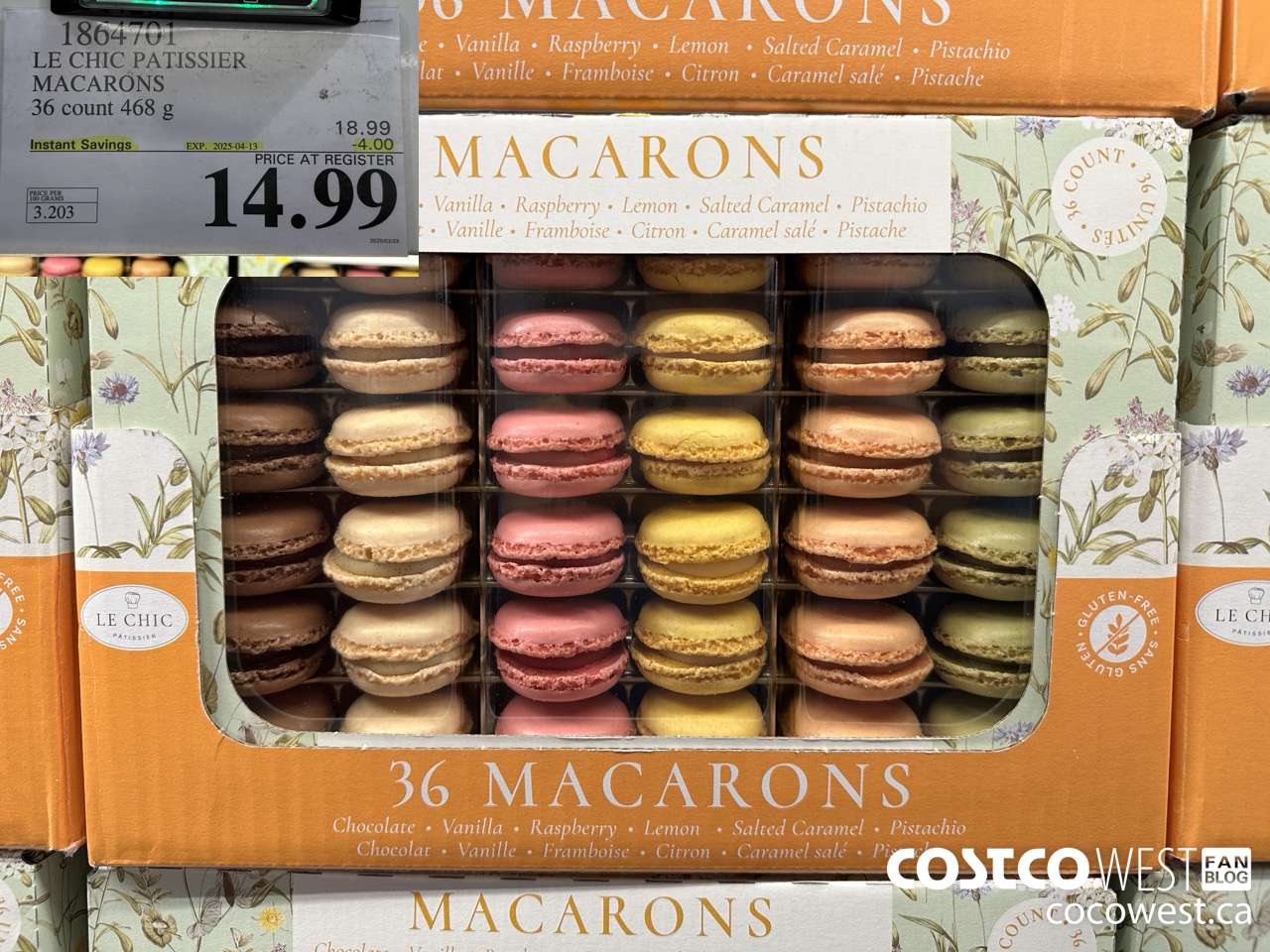 1864701 LE CHIC PATISSIER FRENCH MACARONS 36 COUNT 460 g ($4.00 INSTANT SAVINGS EXPIRES ON 2025-04-13) $14.99
