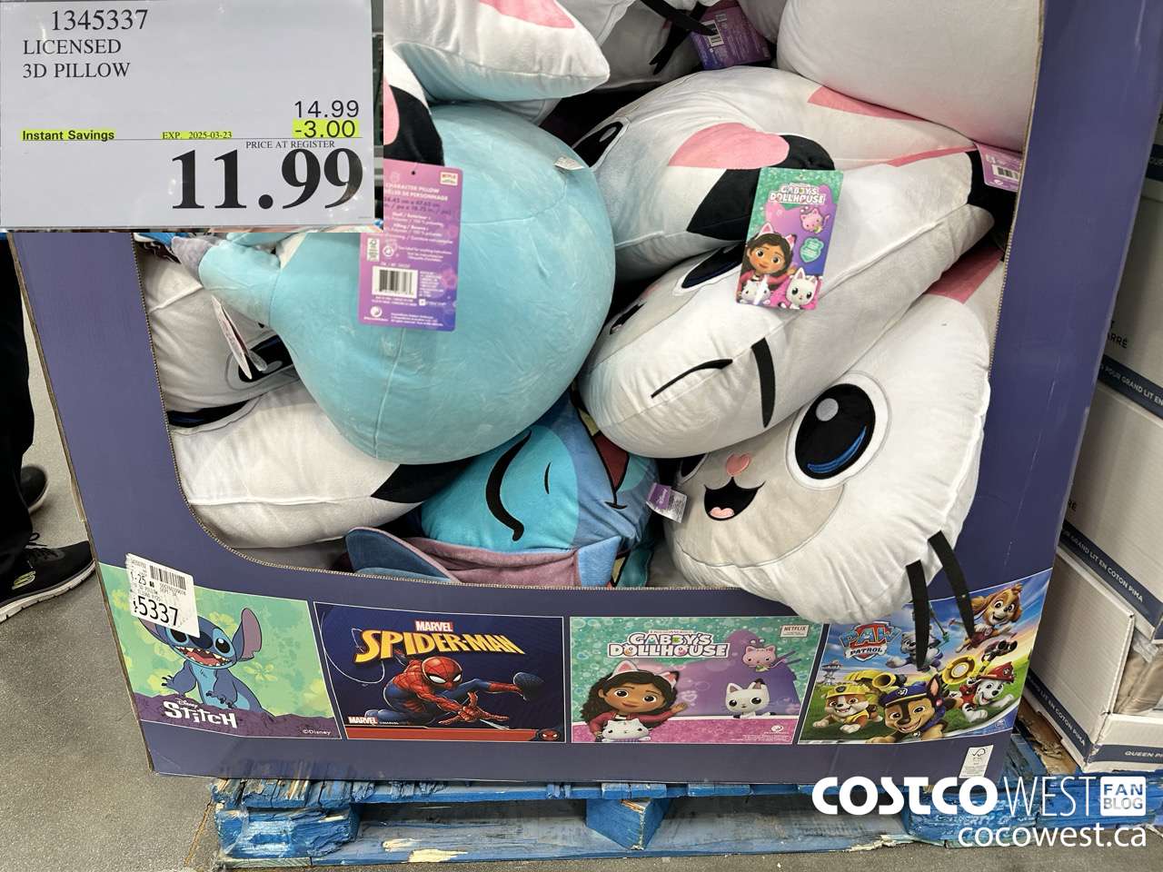 1345337 LICENSED 3D PILLOW ($3.00 INSTANT SAVINGS EXPIRES ON 2025-03-23) $11.99