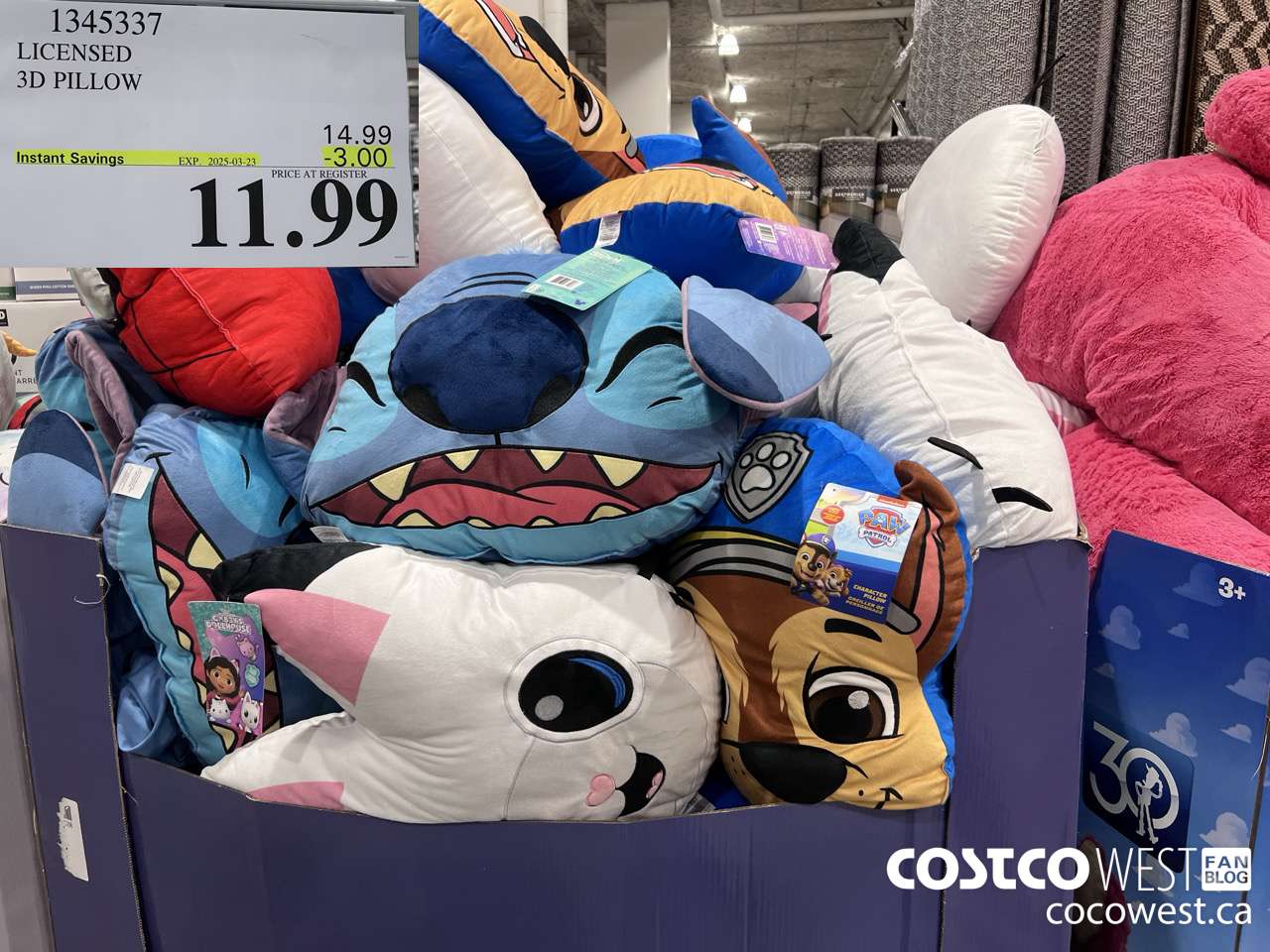 1345337 LICENSED 3D PILLOW ($3.00 INSTANT SAVINGS EXPIRES ON 2025-03-23) $11.99