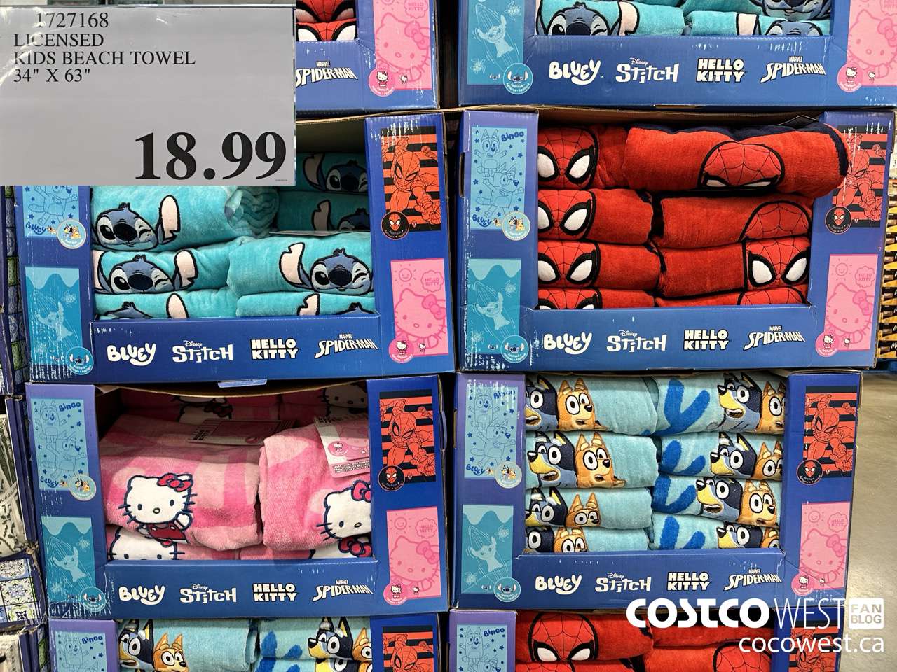 1727168 LICENSED KIDS BEACH TOWEL 34