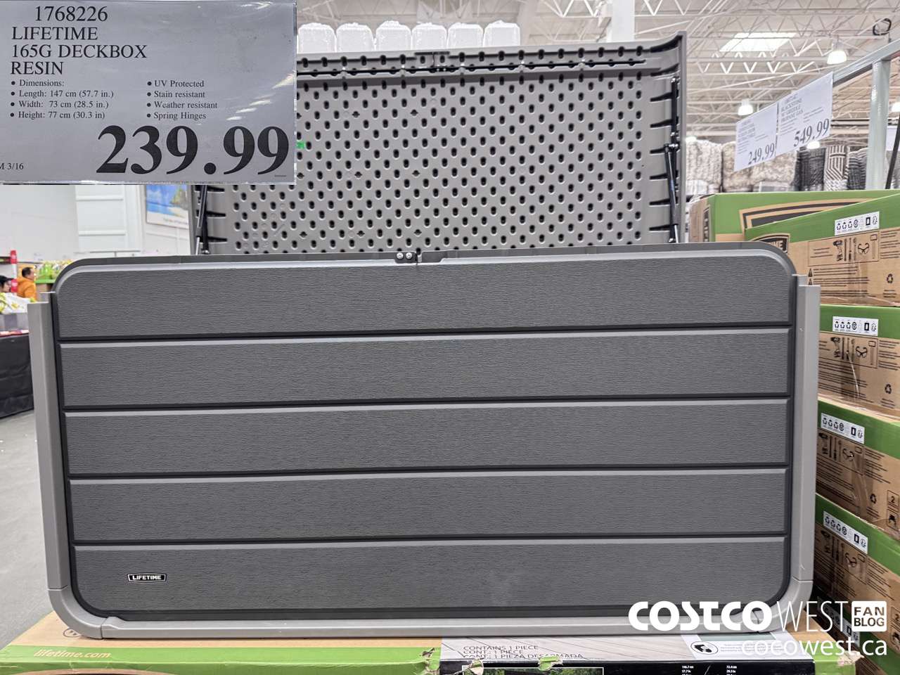 1768226 LIFETIME 165G DECKBOX RESIN $239.99