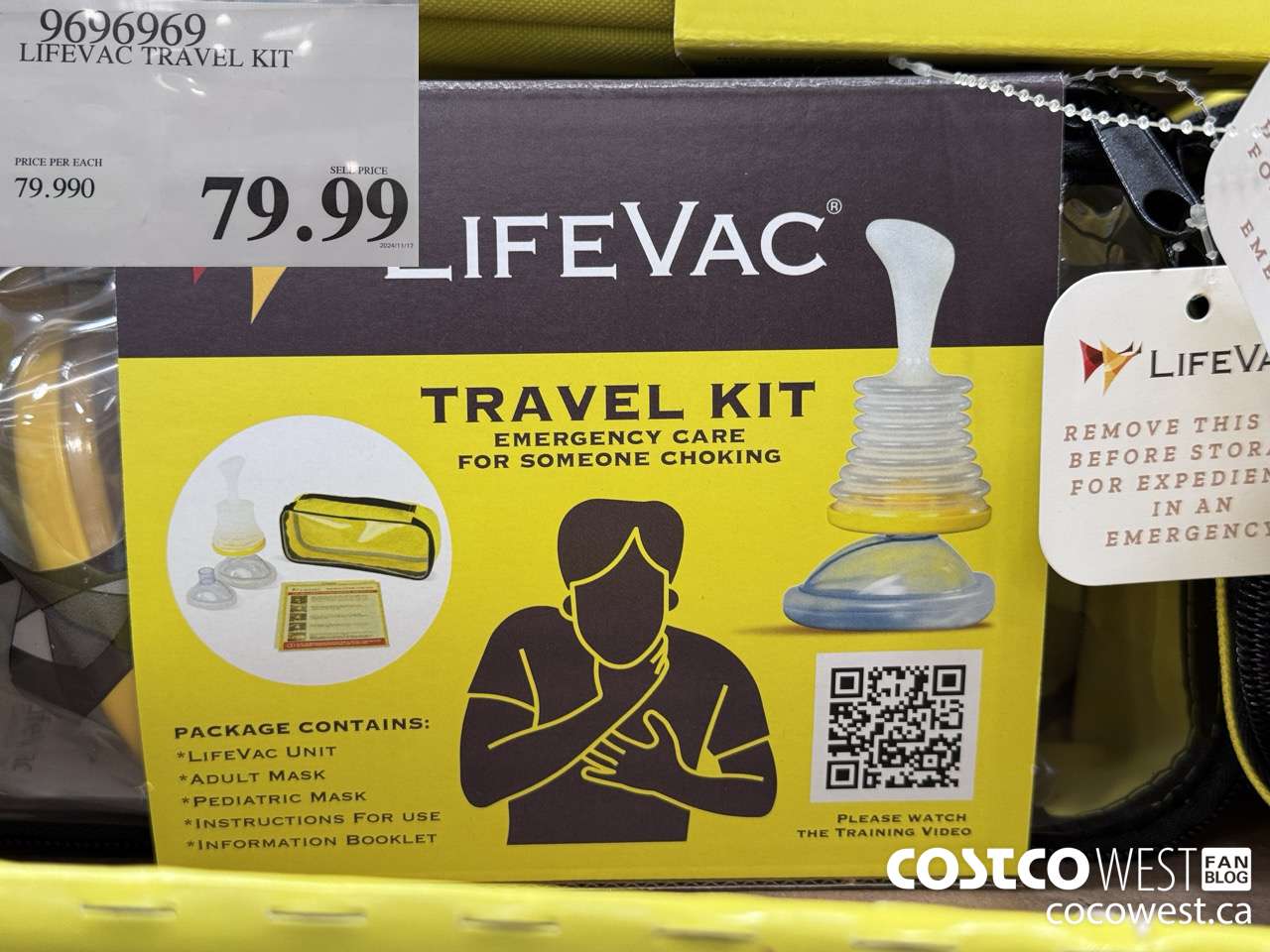 9696969 LIFEVAC TRAVEL KIT $79.99