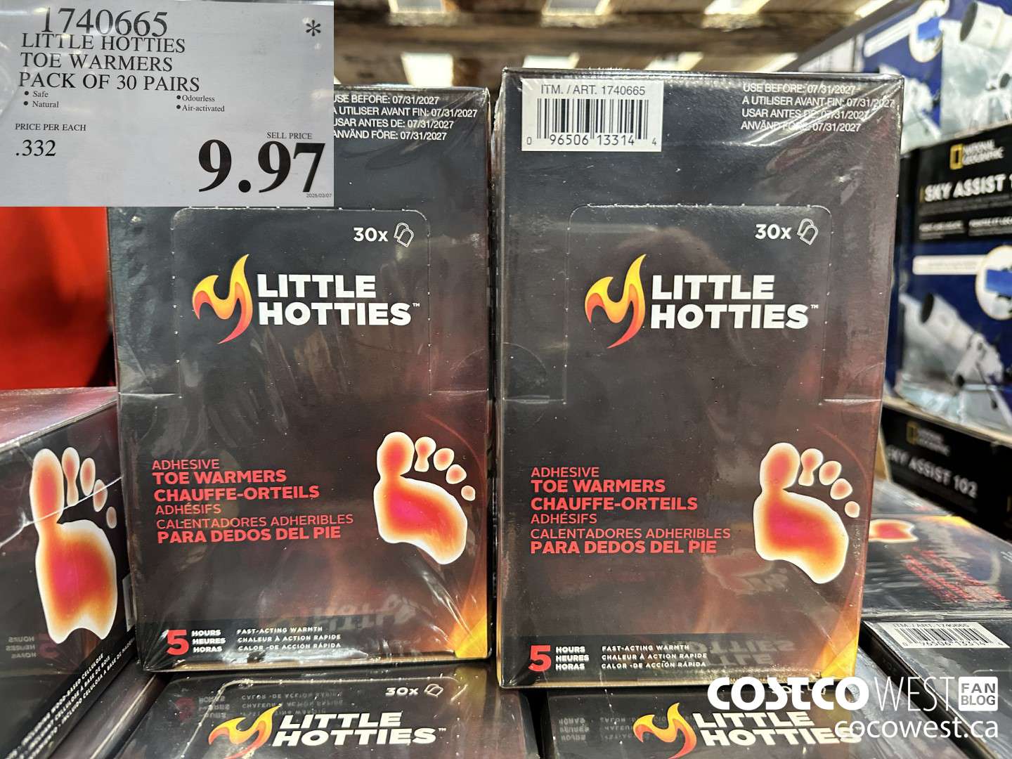 1740665 LITTLE HOTTIES TOE WARMERS PACK OF 30 PAIRS $9.97
