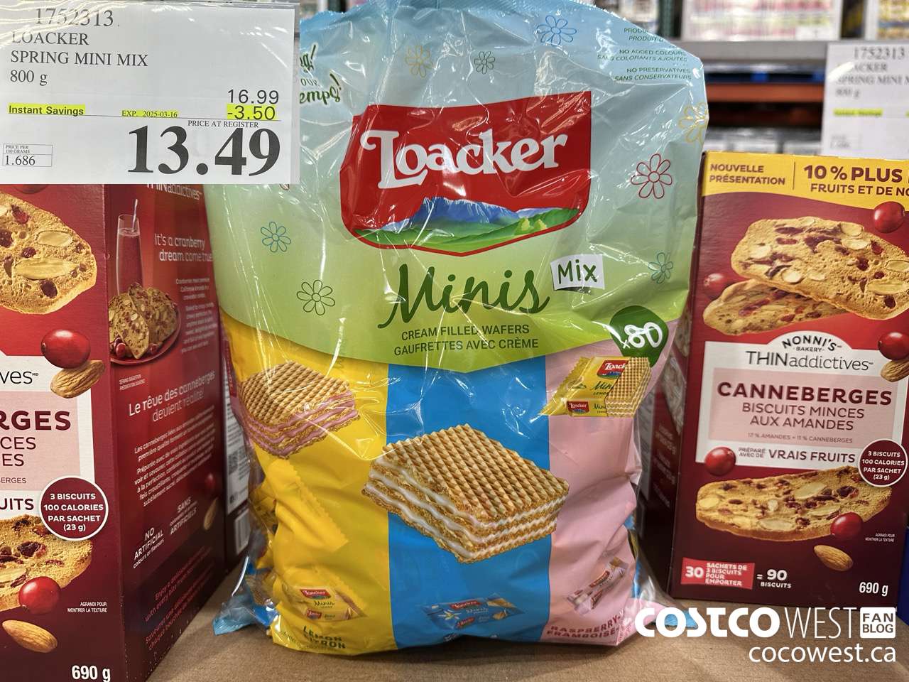 1752313 LOACKER SPRING MINI MIX 800G ($3.50 INSTANT SAVINGS EXPIRES ON 2025-03-16) $13.49