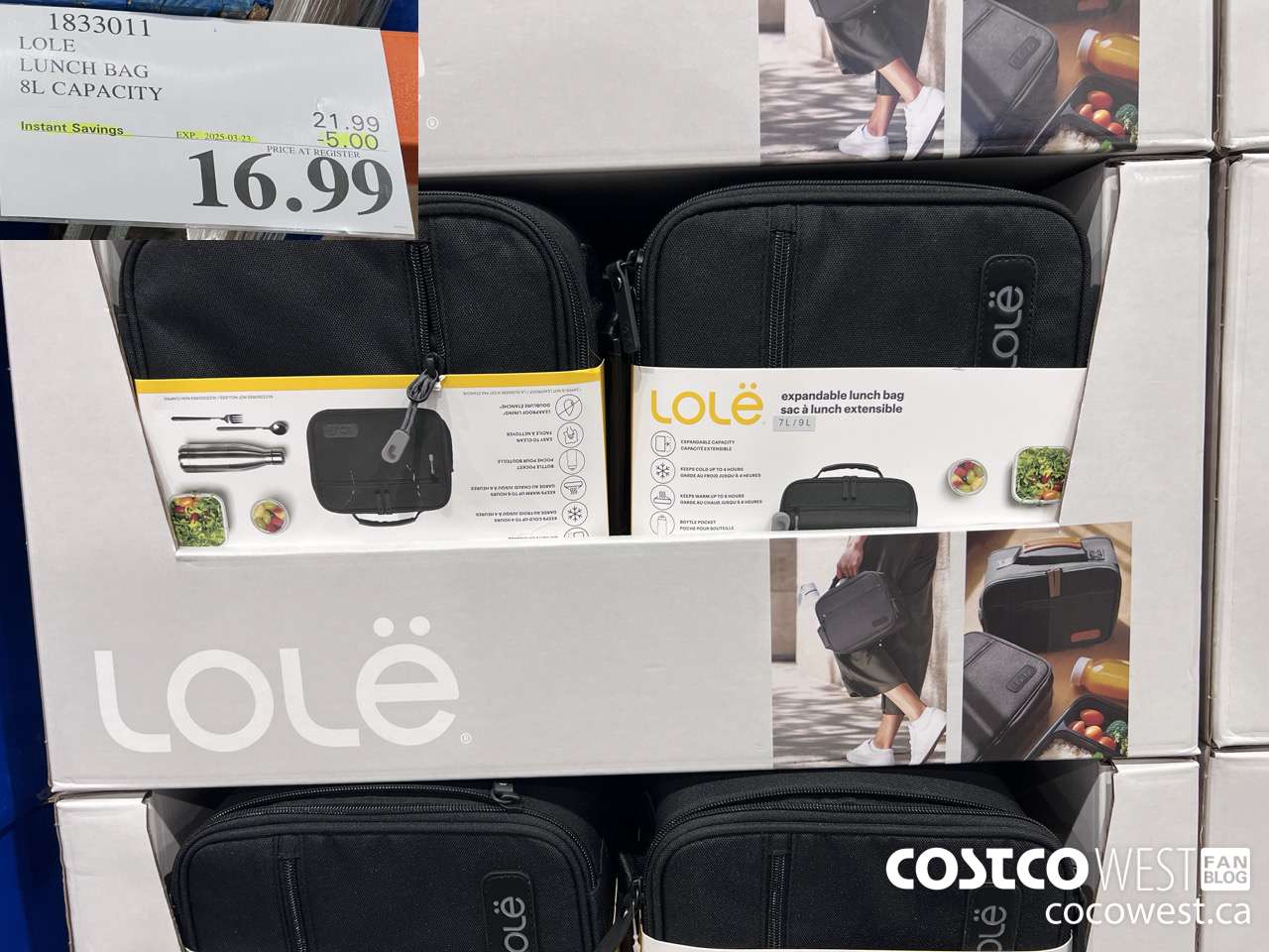 1833011 LOLE LUNCH BAG 8L CAPACITY ($5.00 INSTANT SAVINGS EXPIRES ON 2025-03-23) $16.99