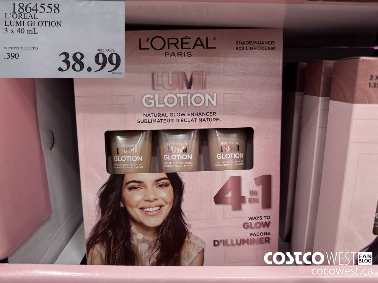 1864558 L'OREAL LUMI GLOTION 3 X 40ML $38.99