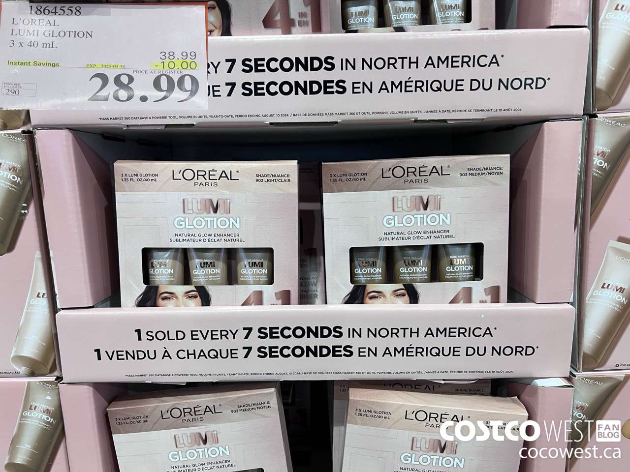 1864558 L'OREAL LUMI GLOTION 3 X 40ML ($10.00 INSTANT SAVINGS EXPIRES ON 2025-03-30) $28.99