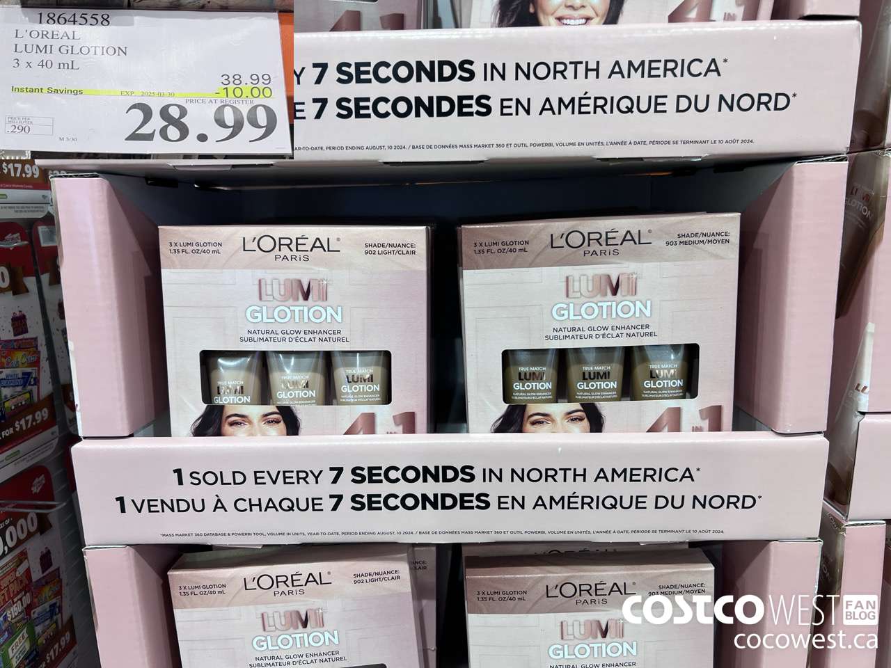 1864588 L'OREAL LUMI GLOTION 3 X 40ML ($10.00 INSTANT SAVINGS EXPIRES ON 2025-03-30) $28.99