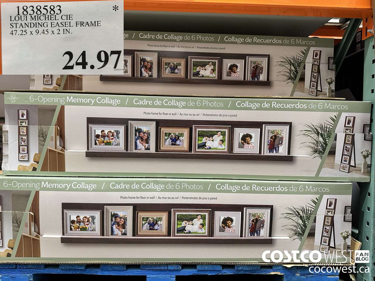 1838583 LOUI MICHEL CIE STANDING EASEL FRAME 47.25 X 9.45 X 2 IN $24.97