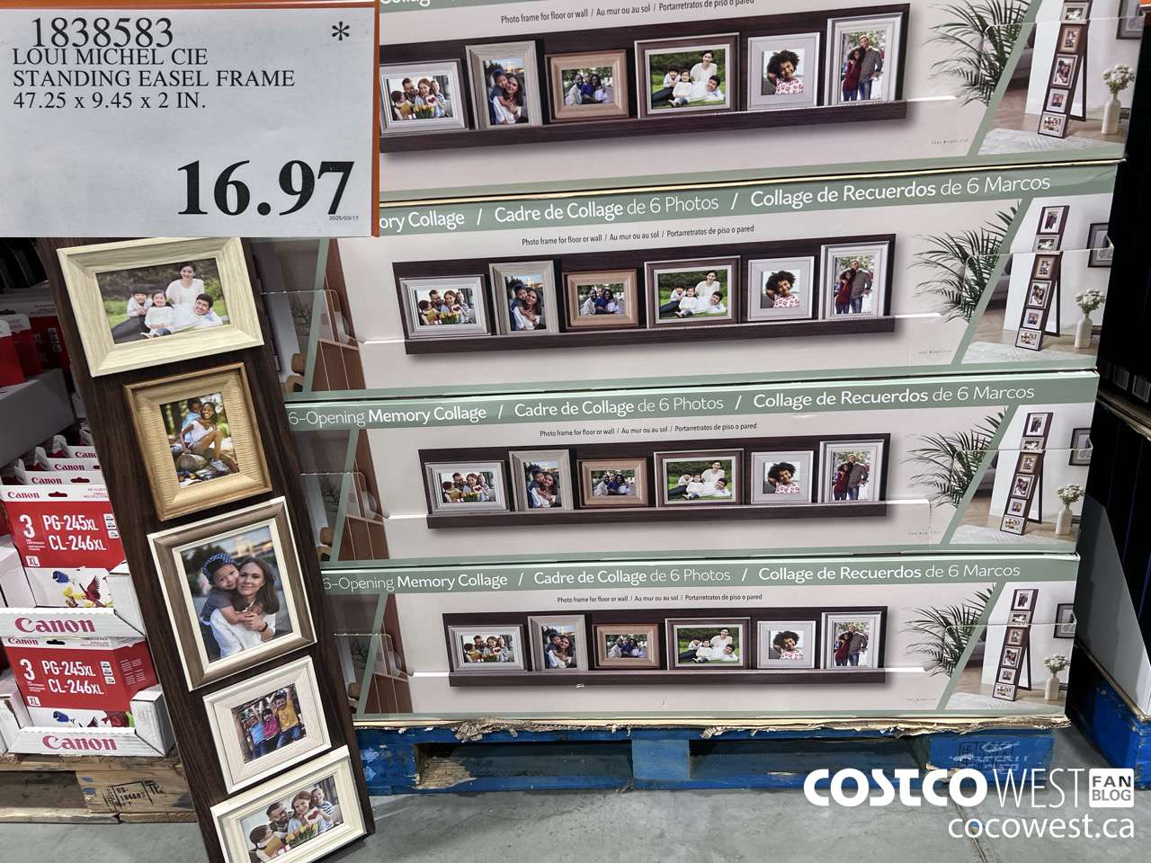 1838583 LOUI MICHEL CIE STANDING EASEL FRAME 47.25 X 9.45 X 2 IN $16.97