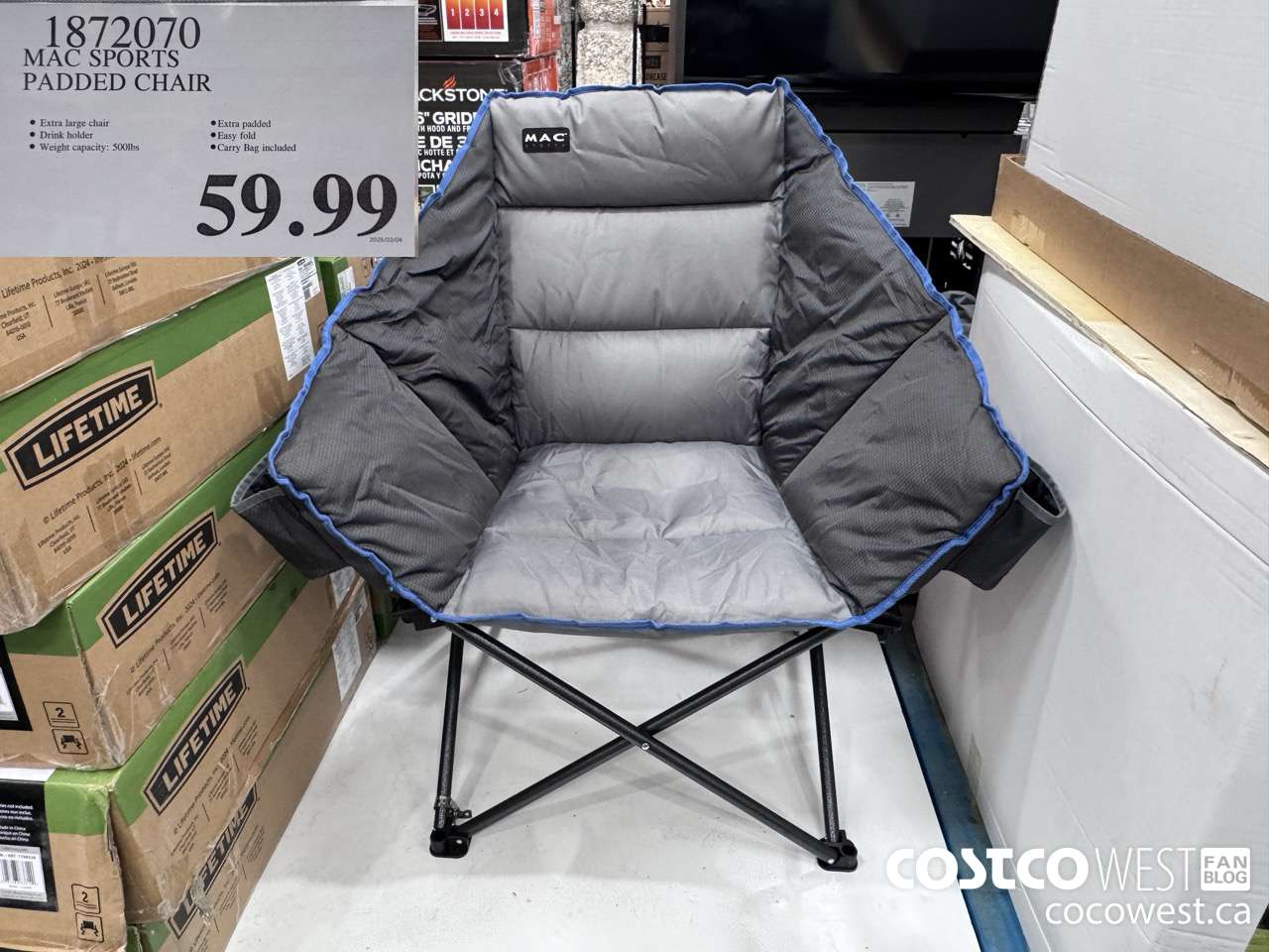 1872070 MAC SPORTS PADDED CHAIR $59.99