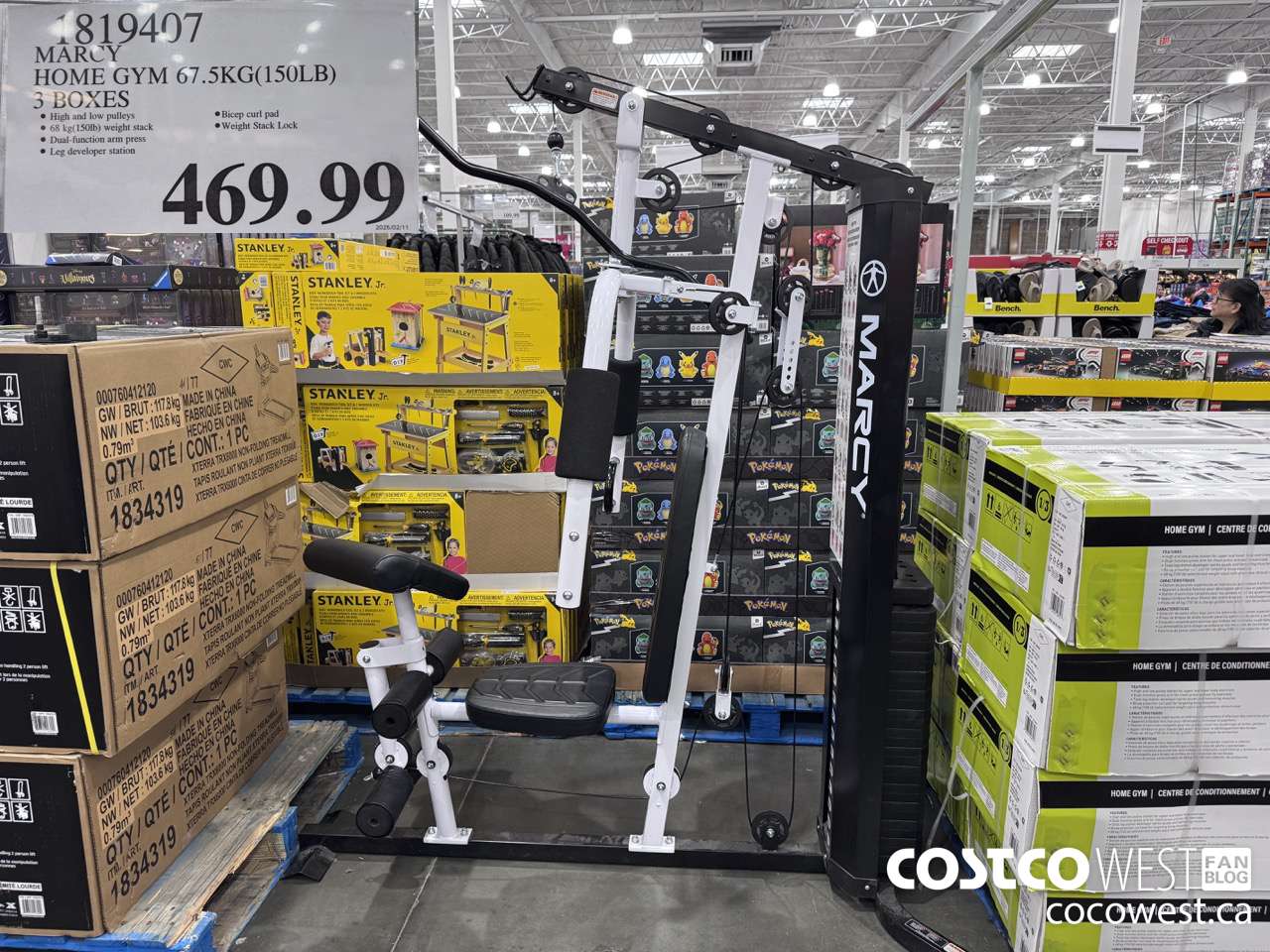 1819407 MARCY HOME GYM 67.5KG (105LB) 3 BOXES $469.99