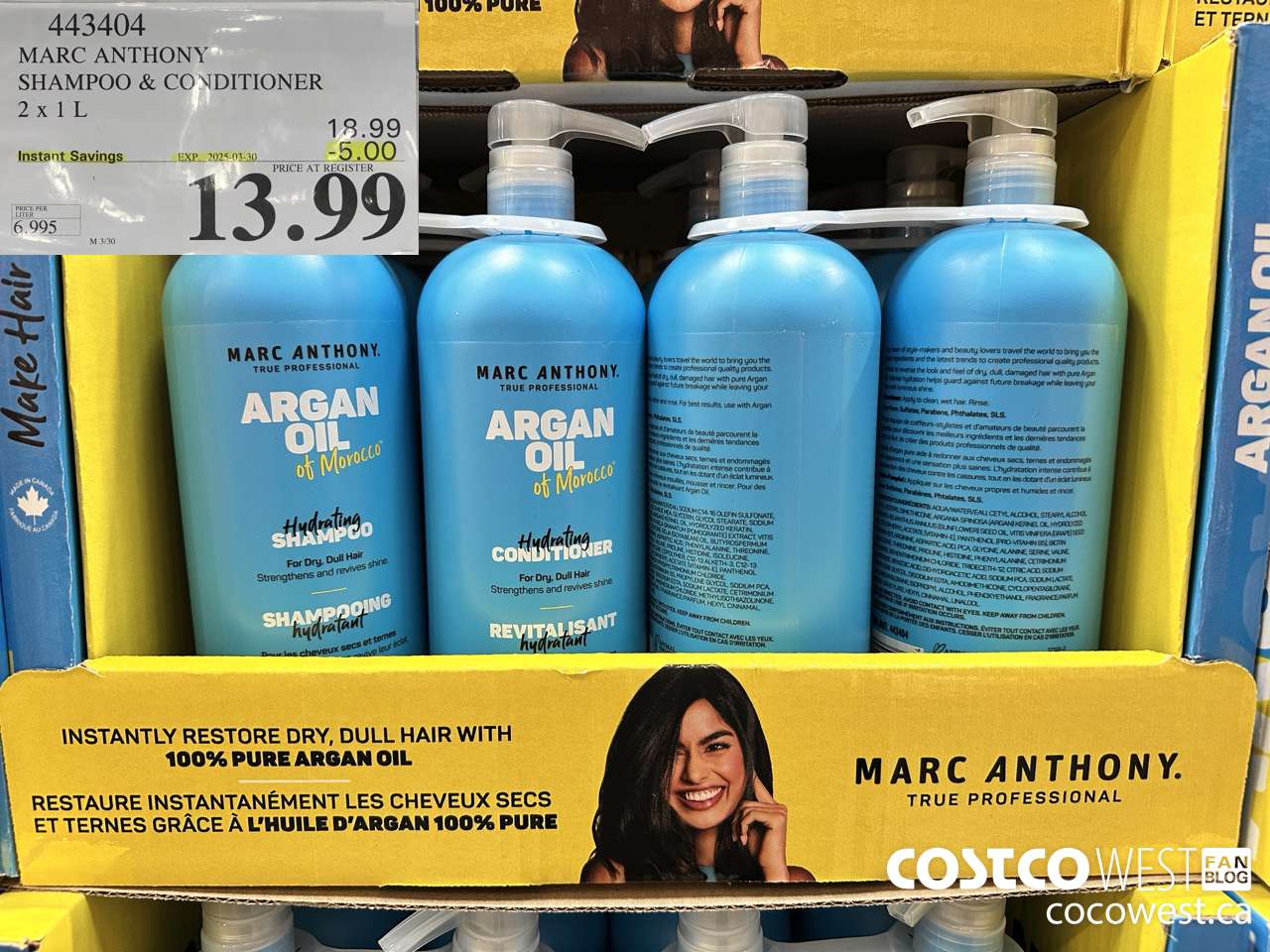 443404 MARC ANTHONY SHAMPOO & CONDITIONER 2 X 1L ($5.00 INSTANT SAVINGS EXPIRES ON 2025-03-30) $13.99