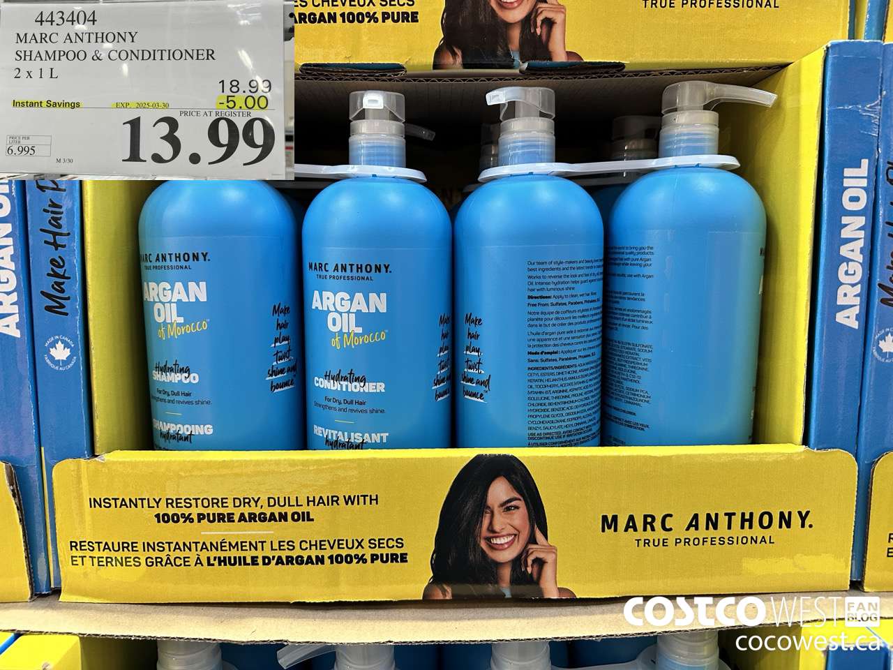 443404 MARC ANTHONY SHAMPOO & CONDITIONER 2 X 1L ($5.00 INSTANT SAVINGS EXPIRES ON 2025-03-30) $13.99