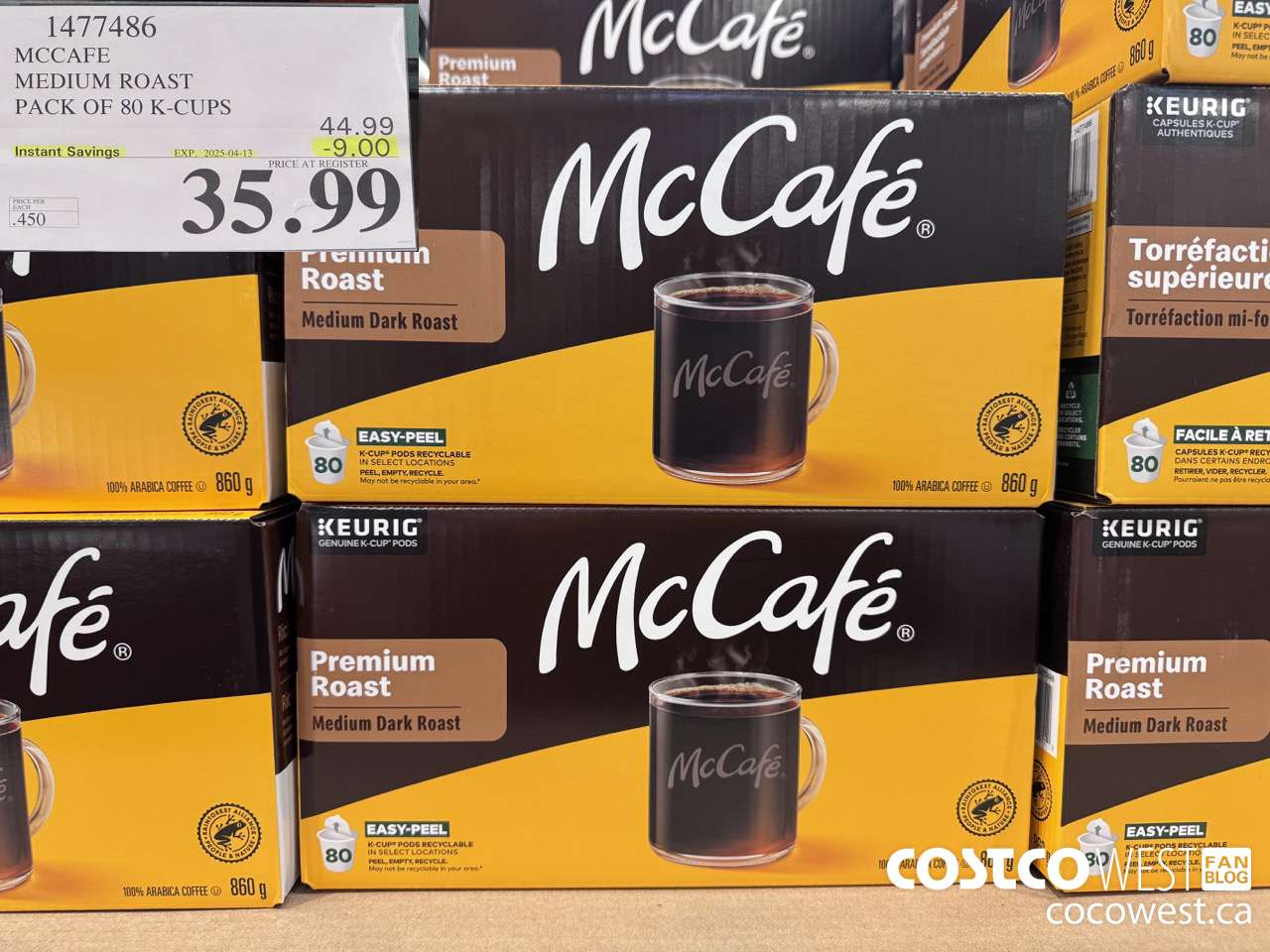 1477486 MCCAFE MEDIUM ROAST K-CUPS 80 COUNT ($9.00 INSTANT SAVINGS EXPIRES ON 2025-04-13) $35.99