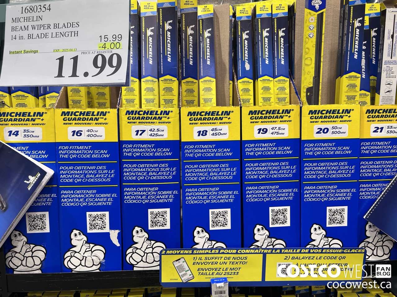 1680354 MICHELIN GUARDIAN + BEAM WIPER BLADES 14