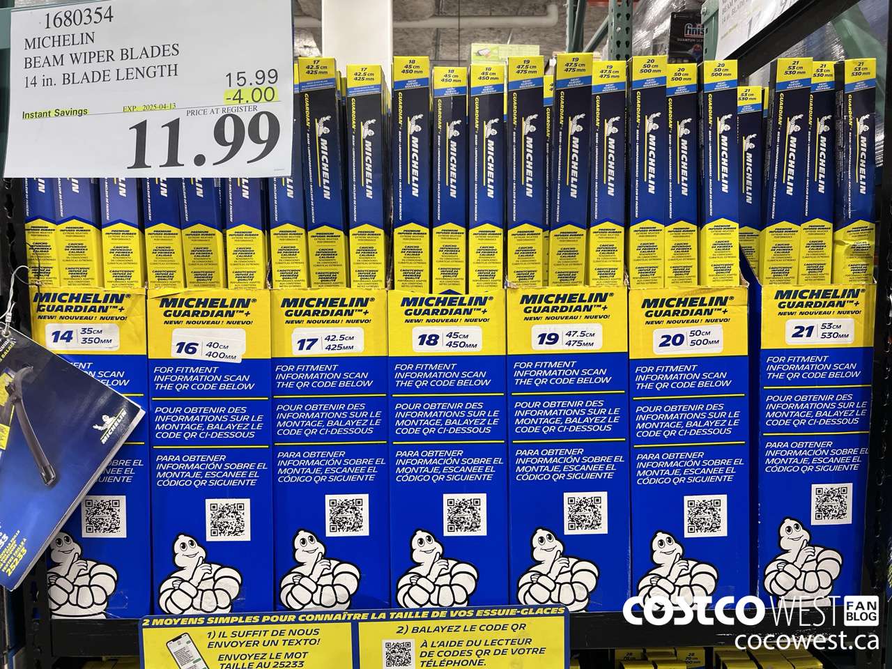 1680354 MICHELIN GUARDIAN + BEAM WIPER BLADES 14