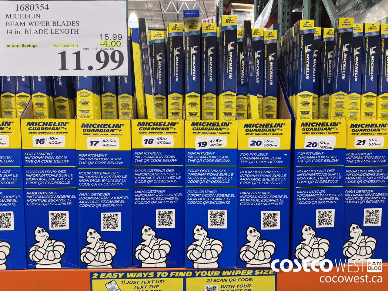 1680354 MICHELIN GUARDIAN + BEAM WIPER BLADES 14