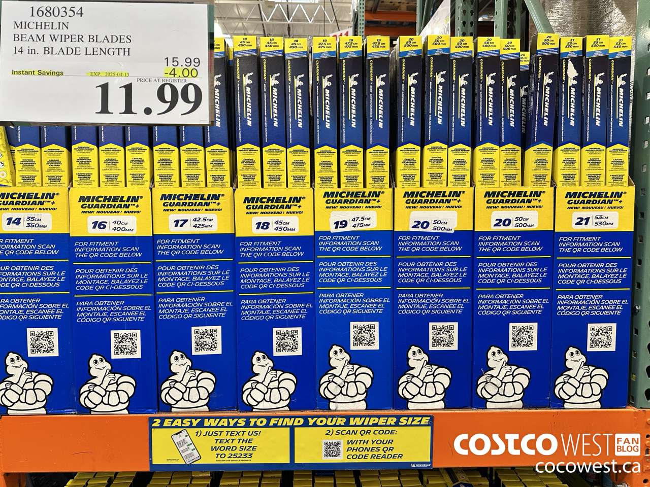 1680354 MICHELIN GUARDIAN + BEAM WIPER BLADES 14