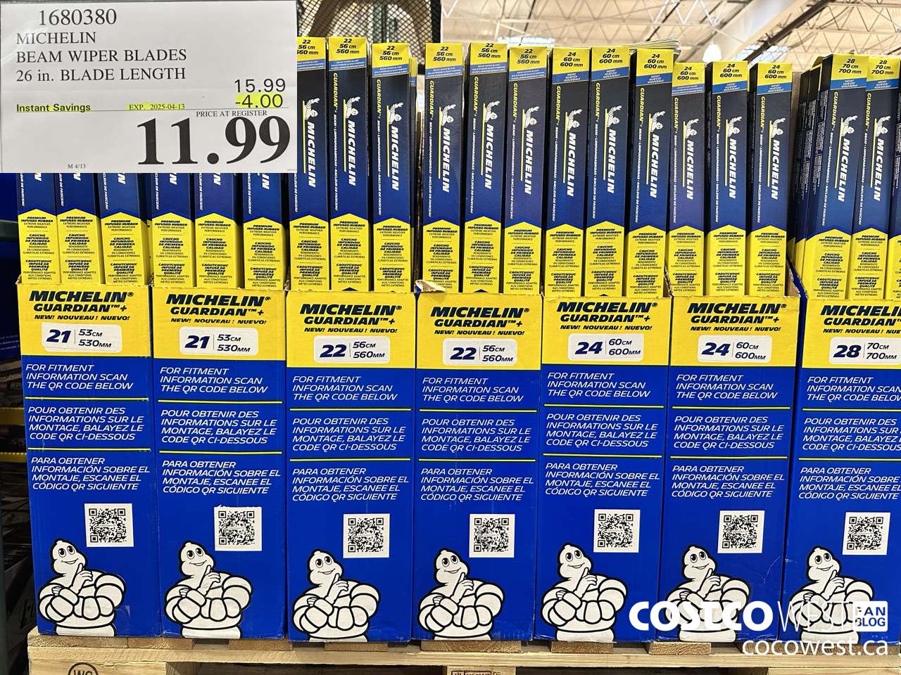 1680380 MICHELIN GUARDIAN + WIPER BEAM WIPER BLADES 14