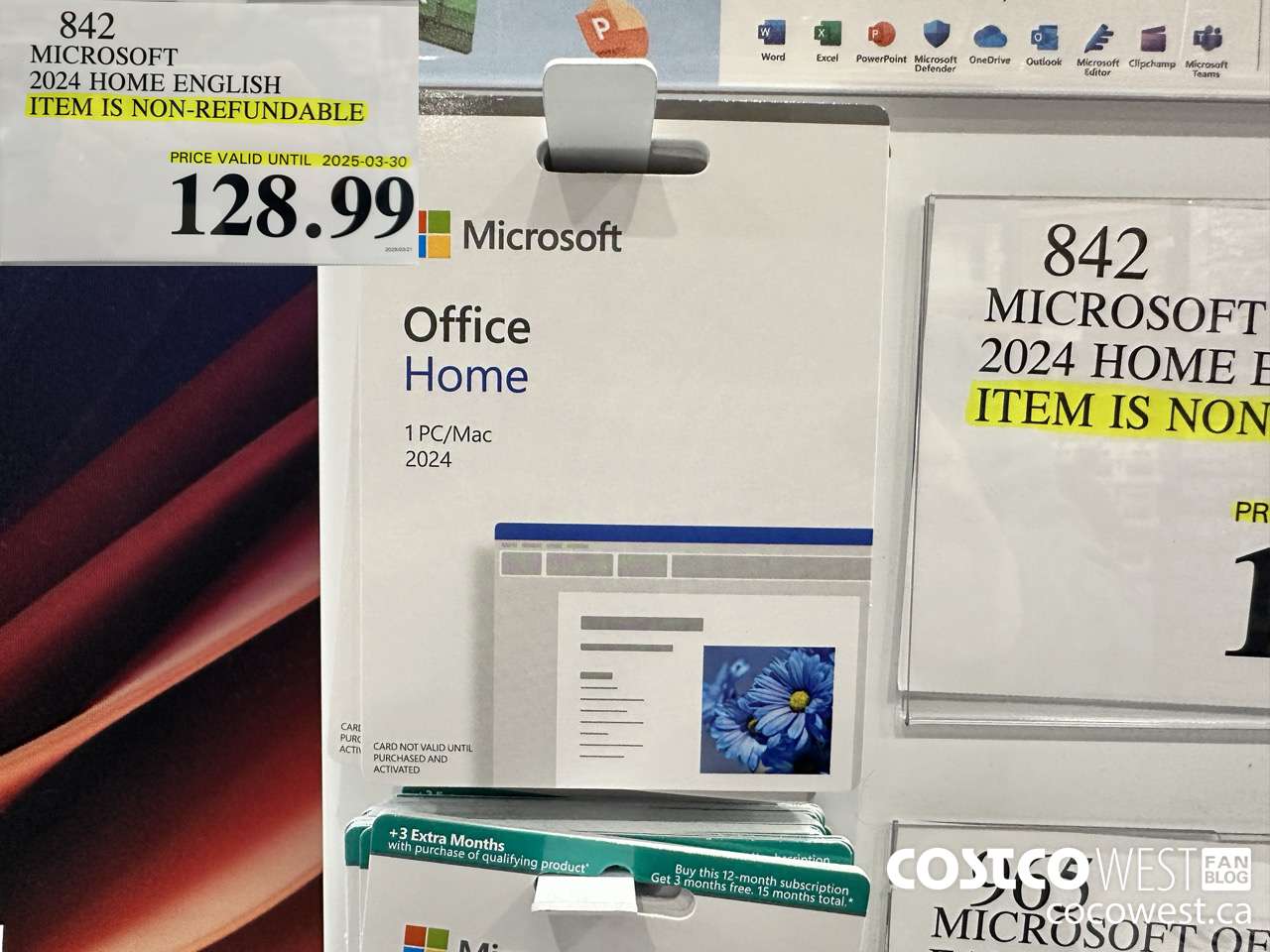 842 MICROSOFT 2024 HOME ENGLISH ITEM IS NON-REFUNDABLE (EXPIRES ON 2025-03-30) $128.99