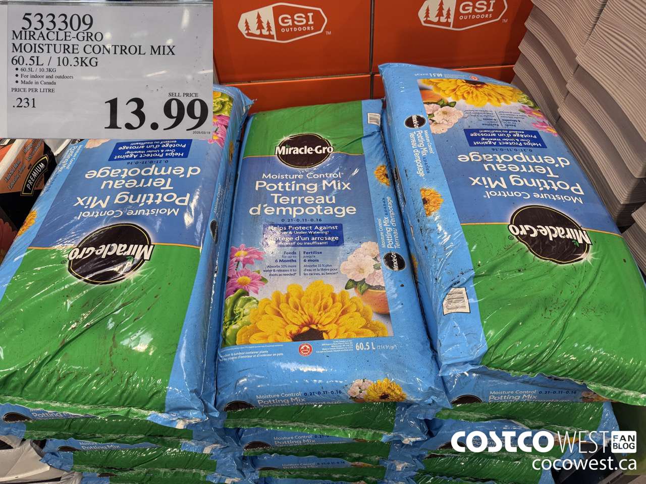 533309 MIRACLE-GRO MOISTURE CONTROL MIX 60.5L / 10.3 KG $13.99