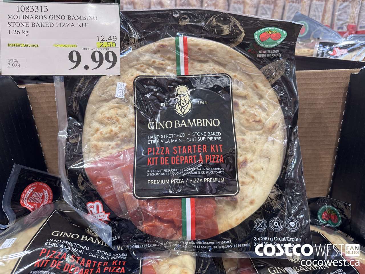 1083313 MOLINAROS GINO AMBINO STONE BAKED PIZZA KIT 1.26KG ($2.50 INSTANT SAVINGS EXPIRES ON 2025-04-13) $9.99