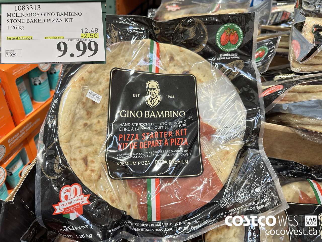 1083313 MOLINAROS GINO AMBINO STONE BAKED PIZZA KIT 1.26KG ($2.50 INSTANT SAVINGS EXPIRES ON 2025-04-13) $9.99