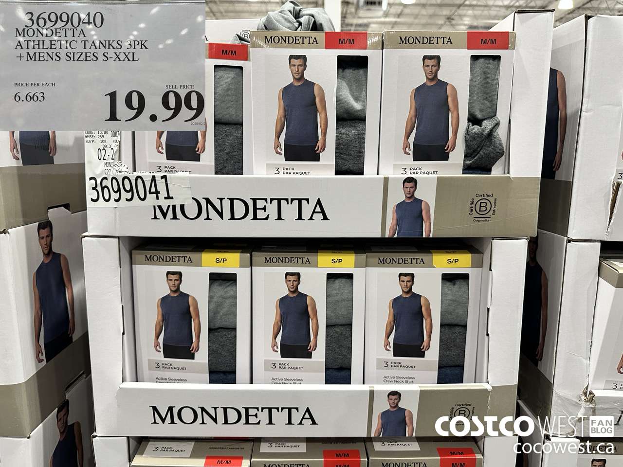 3699040 MONDETTA ATHLETIC TANKS 3PK MENS SIZES S-XXL $19.99