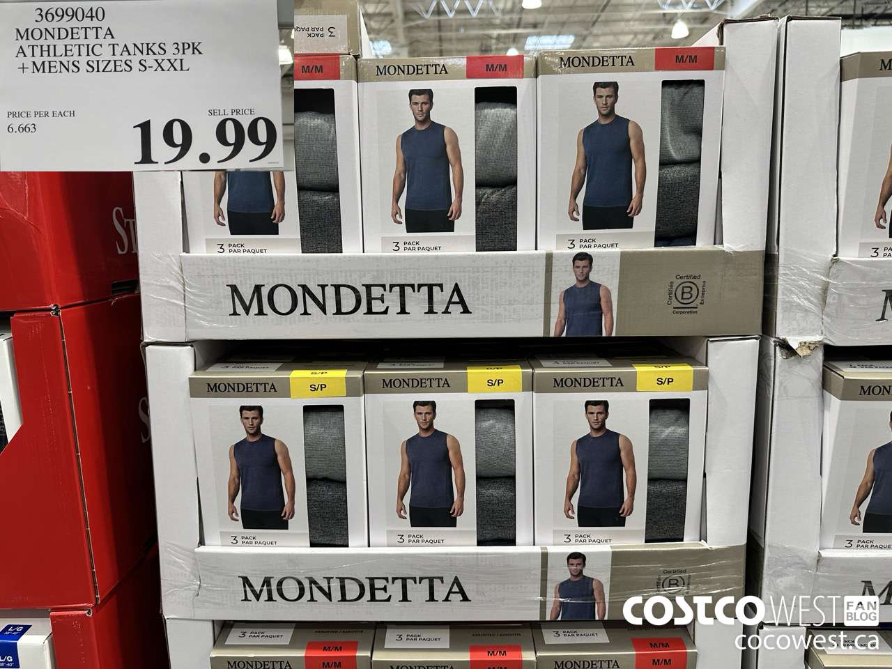 3699040 MONDETTA ATHLETIC TANKS 3PK MENS SIZES S-XXL $19.99