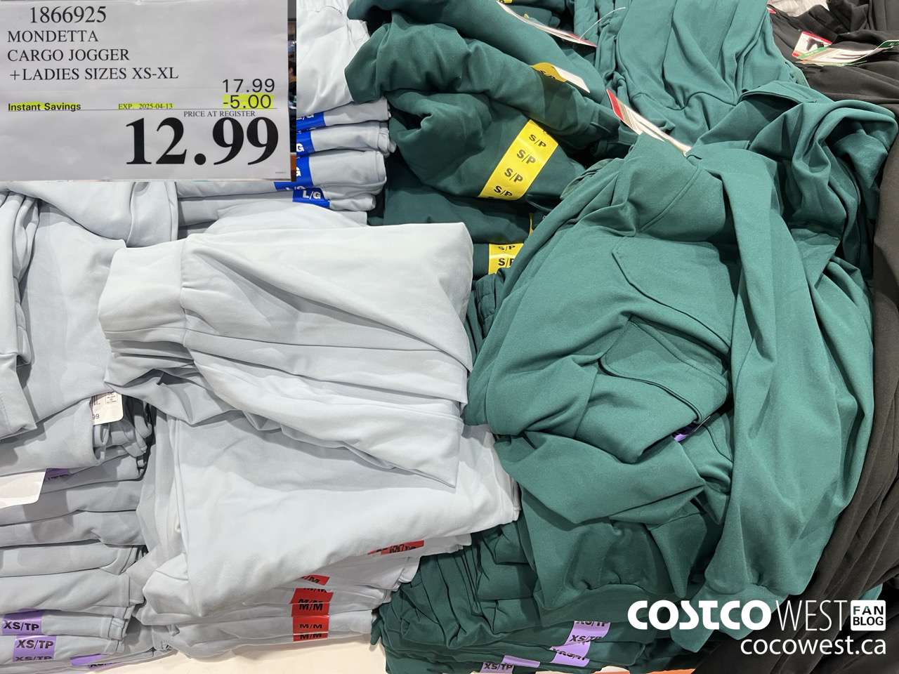 1866925 MONDETTA CARGO JOGGER LADIES SIZES XS-XL ($5.00 INSTANT SAVINGS EXPIRES ON 2025-04-13) $12.99