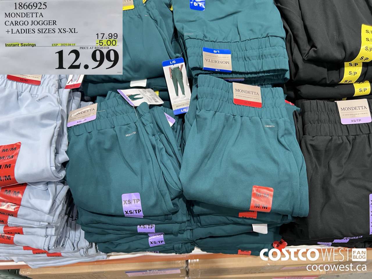 1866925 MONDETTA CARGO JOGGER LADIES SIZES XS-XL ($5.00 INSTANT SAVINGS EXPIRES ON 2025-04-13) $12.99